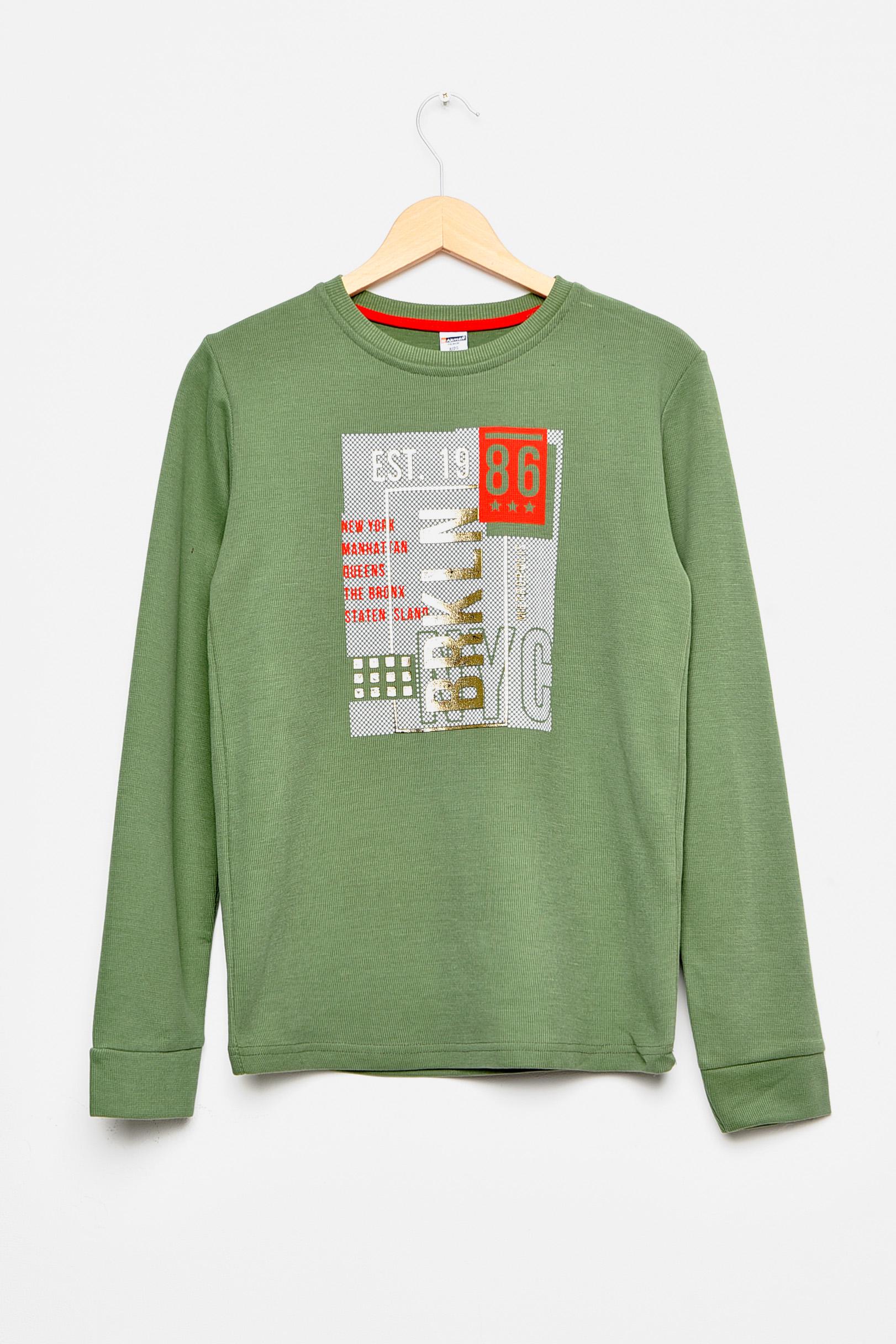 Свитер детский для мальчика 164 Хаки (196336)