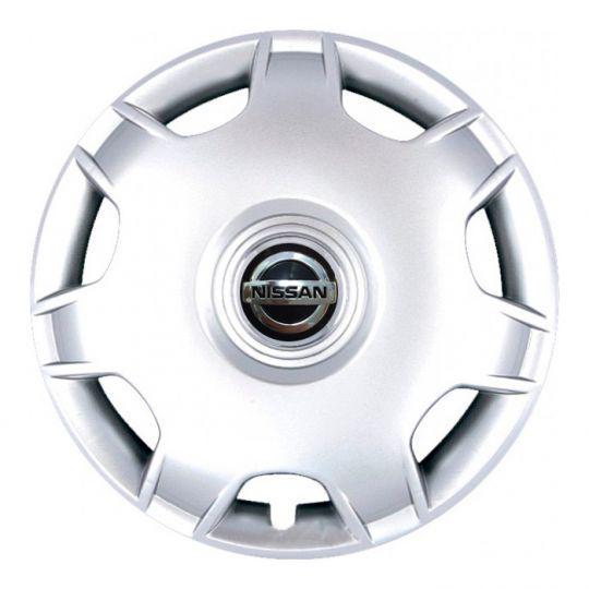 Автомобильные колпаки SKS 205 R14 с логотипом Nissan 4 шт. Серебристый