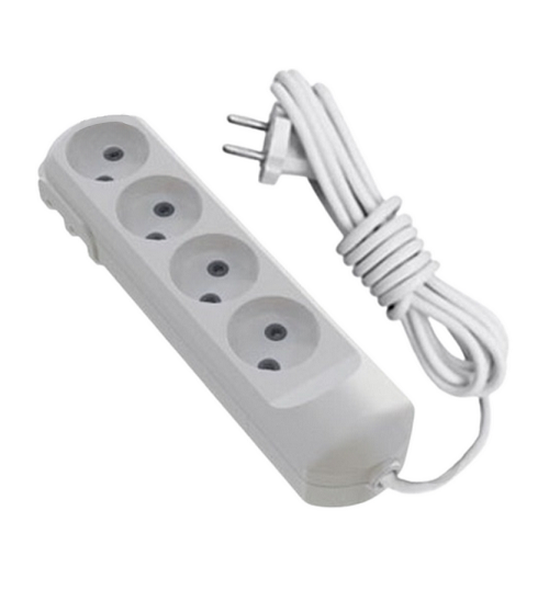 Подовжувач Neomax NX500405 4 гнізда 5 м без заземлення Білий
