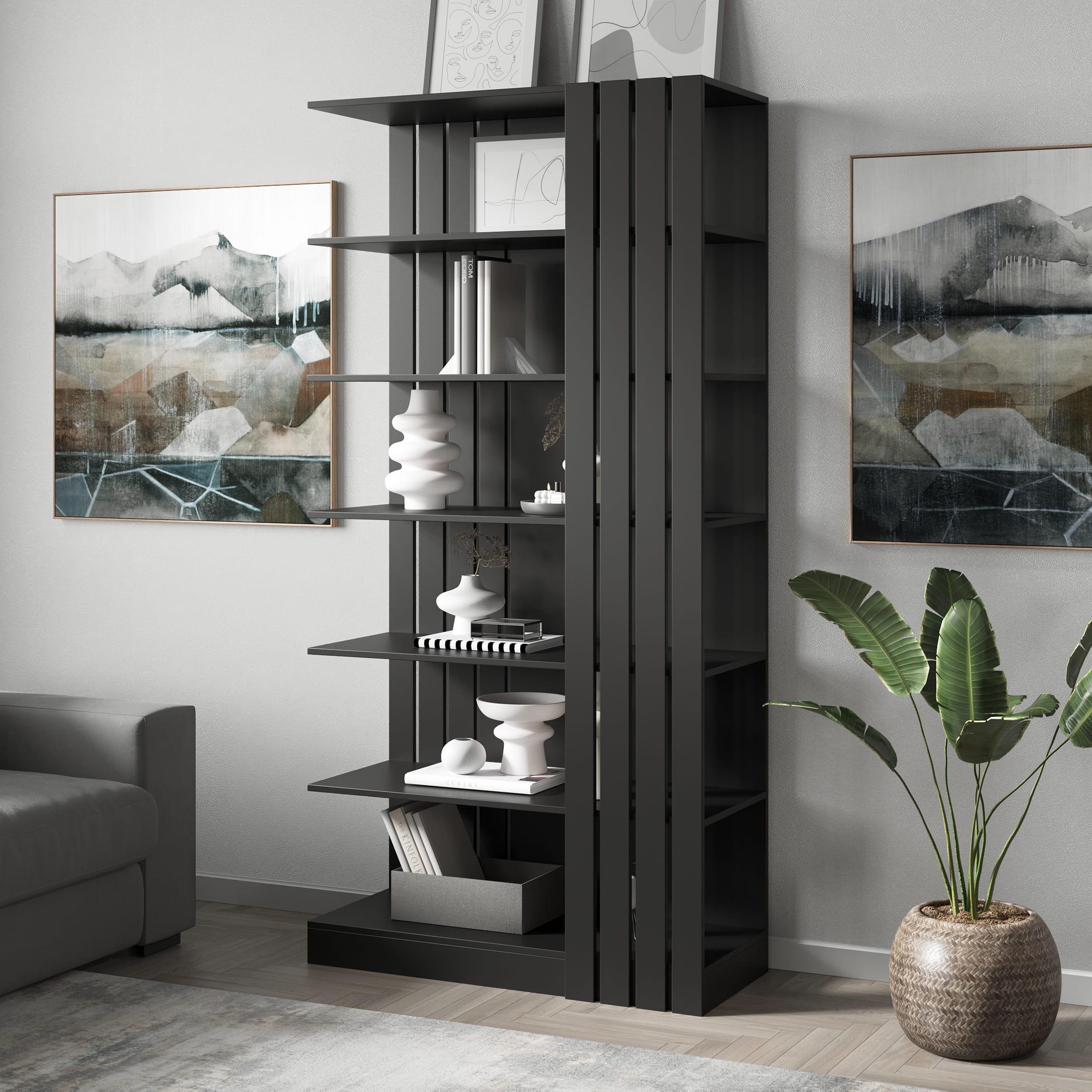 Стелаж на 6 полиць Чорний (380786)