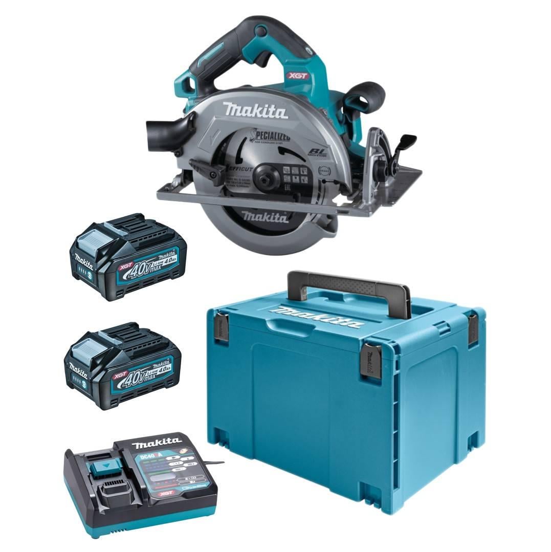 Аккумуляторная ручная дисковая пила Makita HS003GM201 XGT (40V MAX, 185 мм) циркулярная пила + 2 АКБ BL4040, зарядное устройство DC40RA и Makpac кейс (4776)