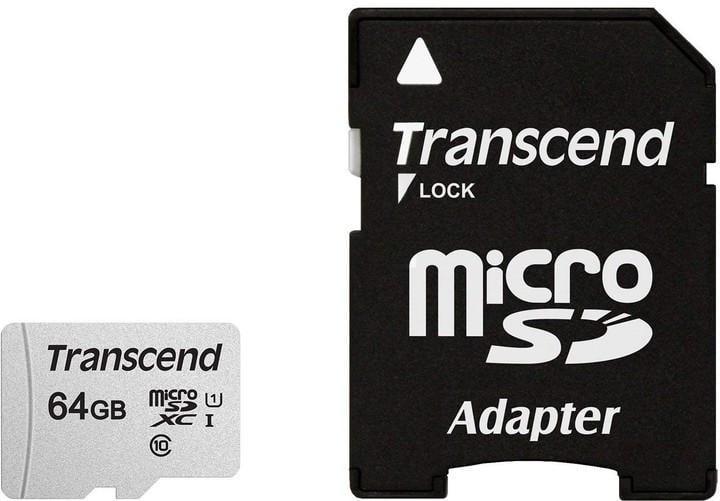 Картка пам'яті Transcend 300S Class10 UHS-I U1 microSDXC 64 Gb (TS64GUSD300S-A)
