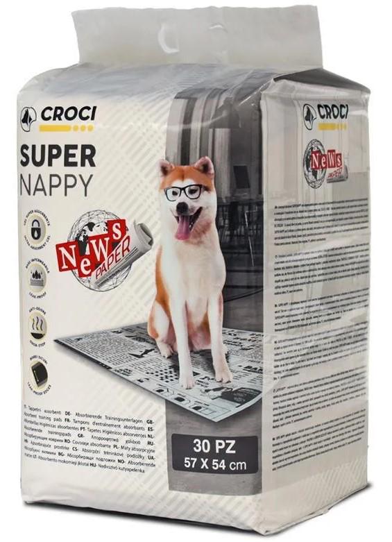 Пеленки для животных Croci принт газета 57х54 см 30 шт. (003280)