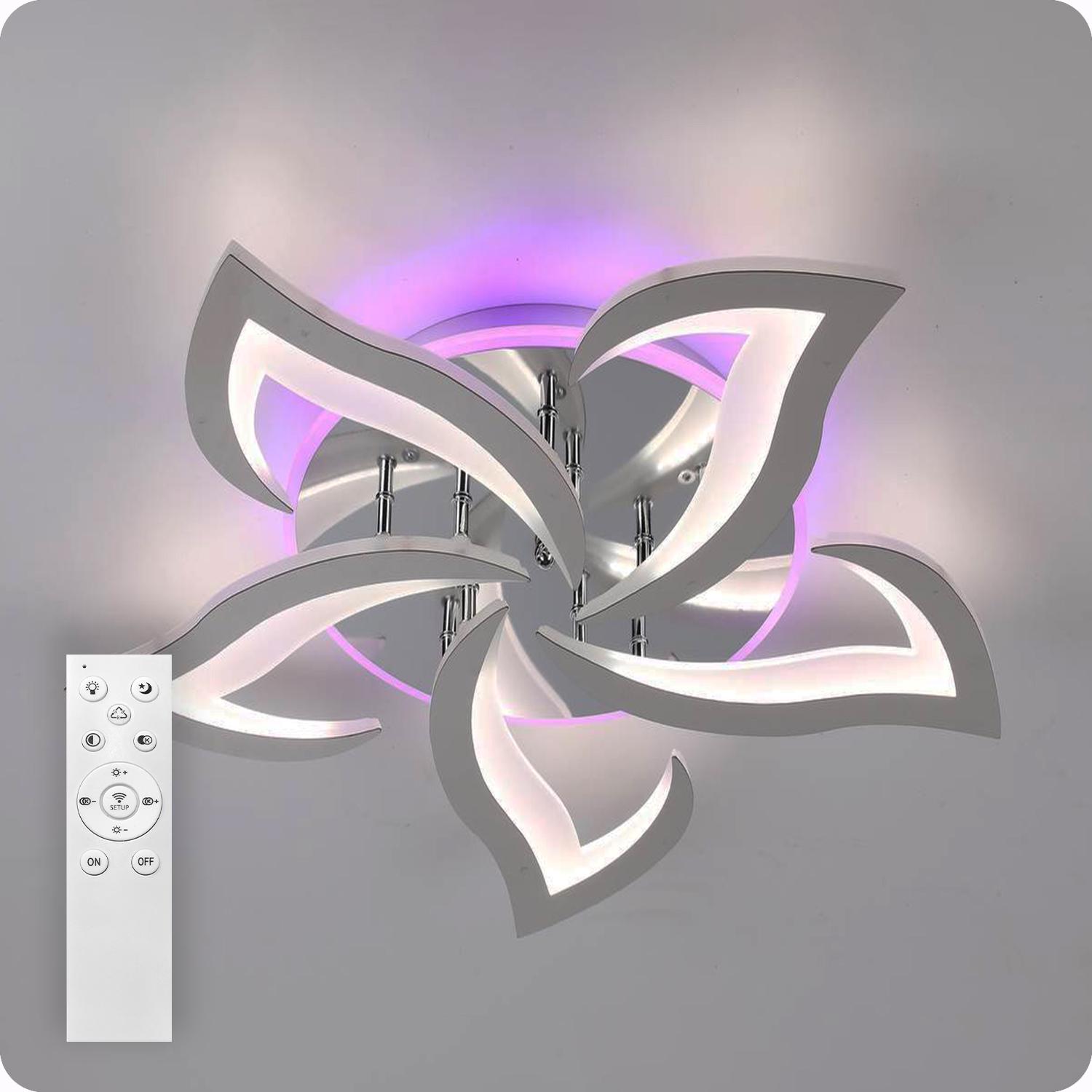 Люстра светодиодная 517 Light 3color с пультом 80 Вт Хром (02074) Люстра светодиодная 517 Light 3color с пультом 80 Вт Хром (02074)