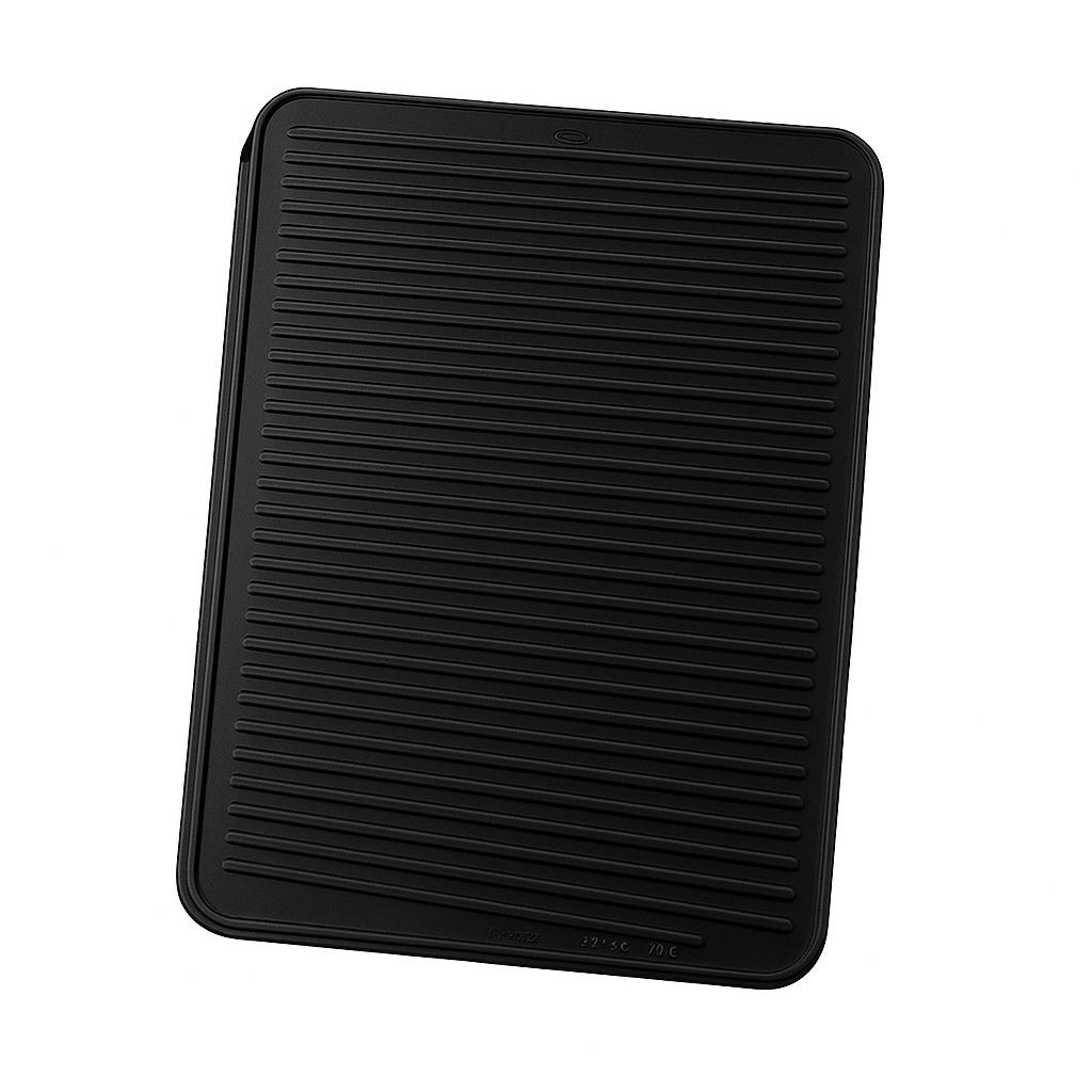 Килимок для сушіння посуду Stenson R97262 силіконовий 30х40 см Чорний