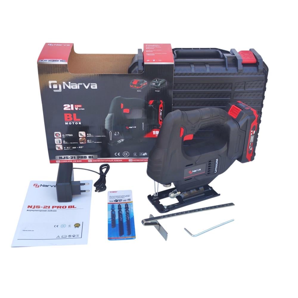 Лобзик аккумуляторный Narva NJS-21 PRO BL (37370522) Лобзик аккумуляторный Narva NJS-21 PRO BL (37370522)