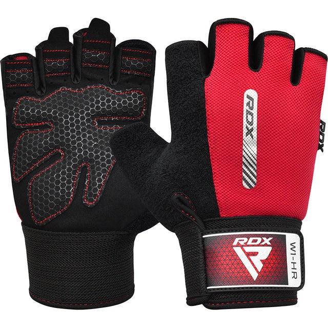 Рукавички для фітнесу RDX W1 HALF M Red (3070040704) Рукавички для фітнесу RDX W1 HALF M Red (3070040704)