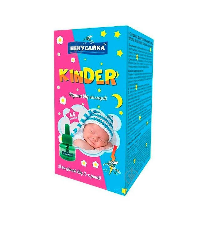 Рідина для електрофумігатора Kinder Некусайка проти літаючих комах 45 ночей 30 мл (MPT-90116)