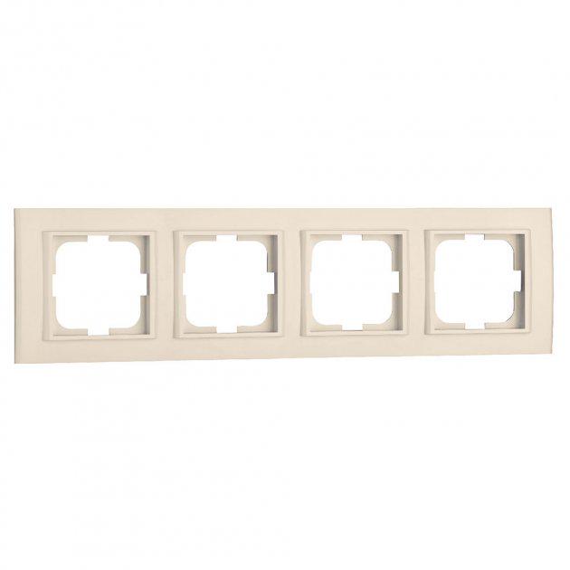 Рамка Ovivo Grano на 4 места универсальная Кремовый (400-020000-228)