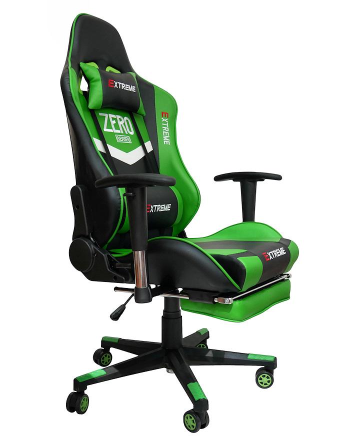 Кресло компьютерное геймерское Extreme Zero Черный/Зеленый (10629786) - фото 4 Кресло компьютерное геймерское Extreme Zero Черный/Зеленый (10629786) - фото 4