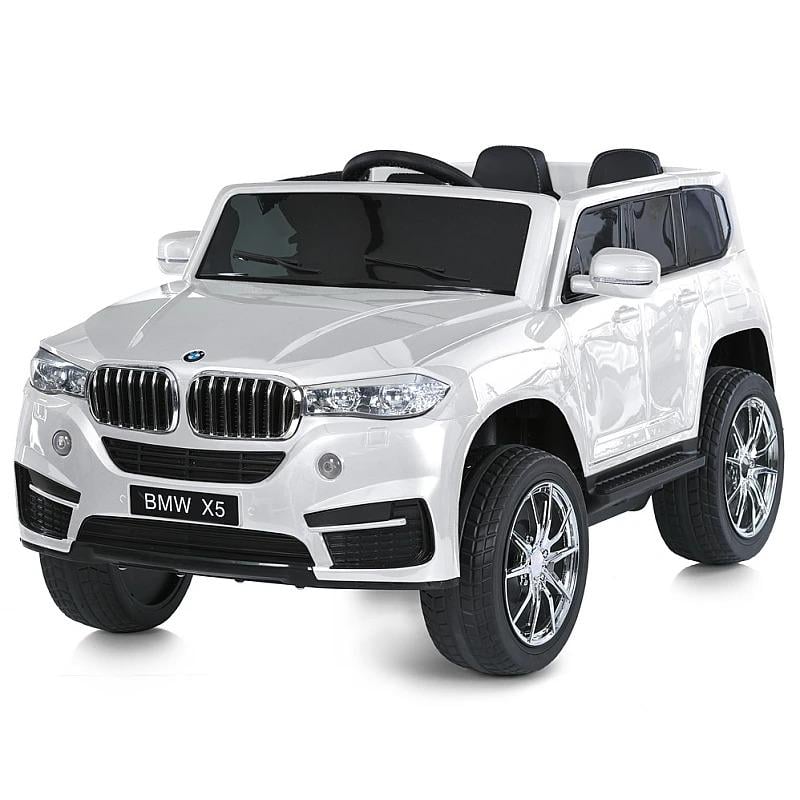 Детский электромобиль на аккумуляторе BMW X5 M 6139 с пультом радиоуправления для детей 3-8 лет Белый (M 6139EBLR-1)