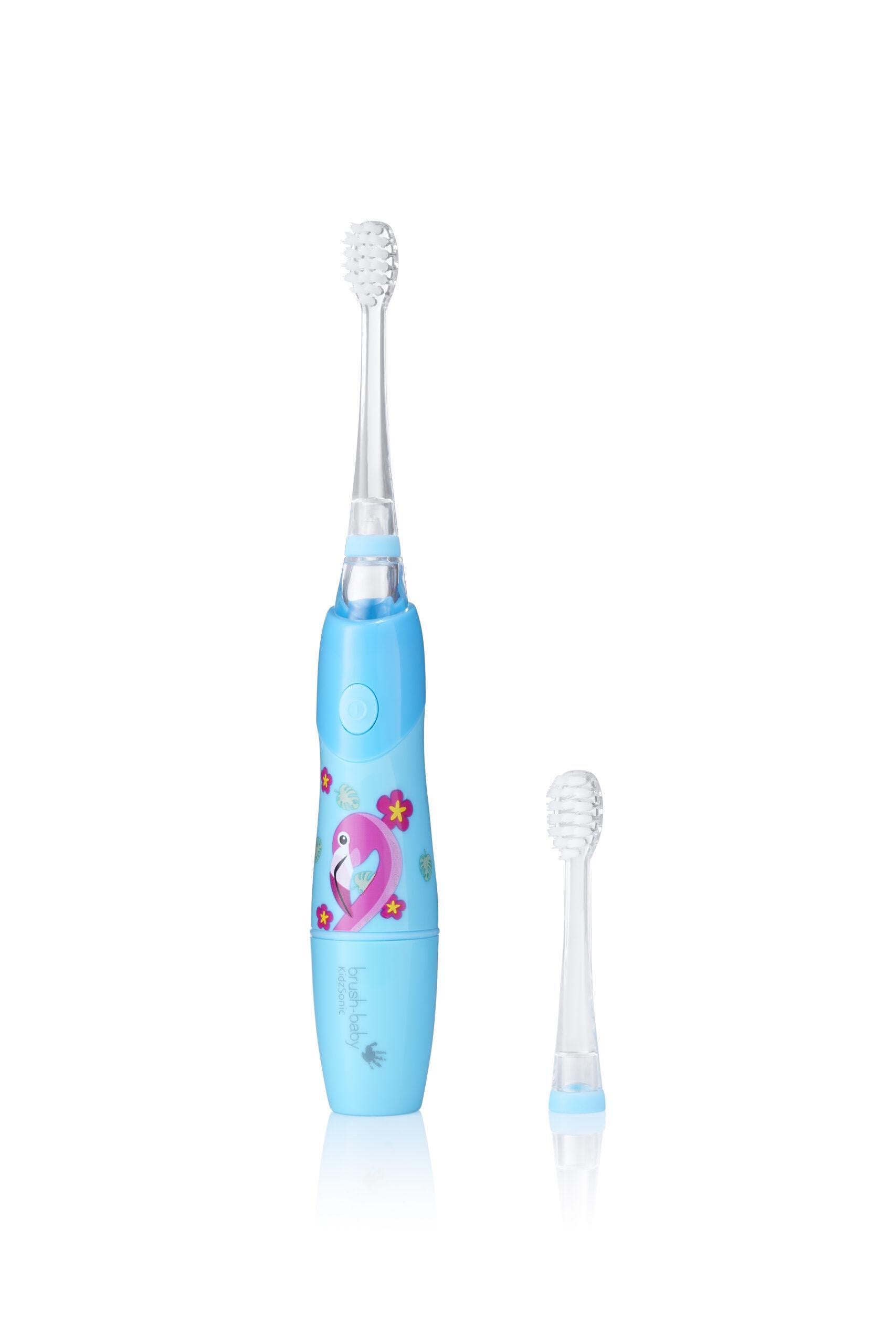 Зубна щітка звукова Brush-Baby KidzSonic Фламінго від 3 років 2 насадки (4851)