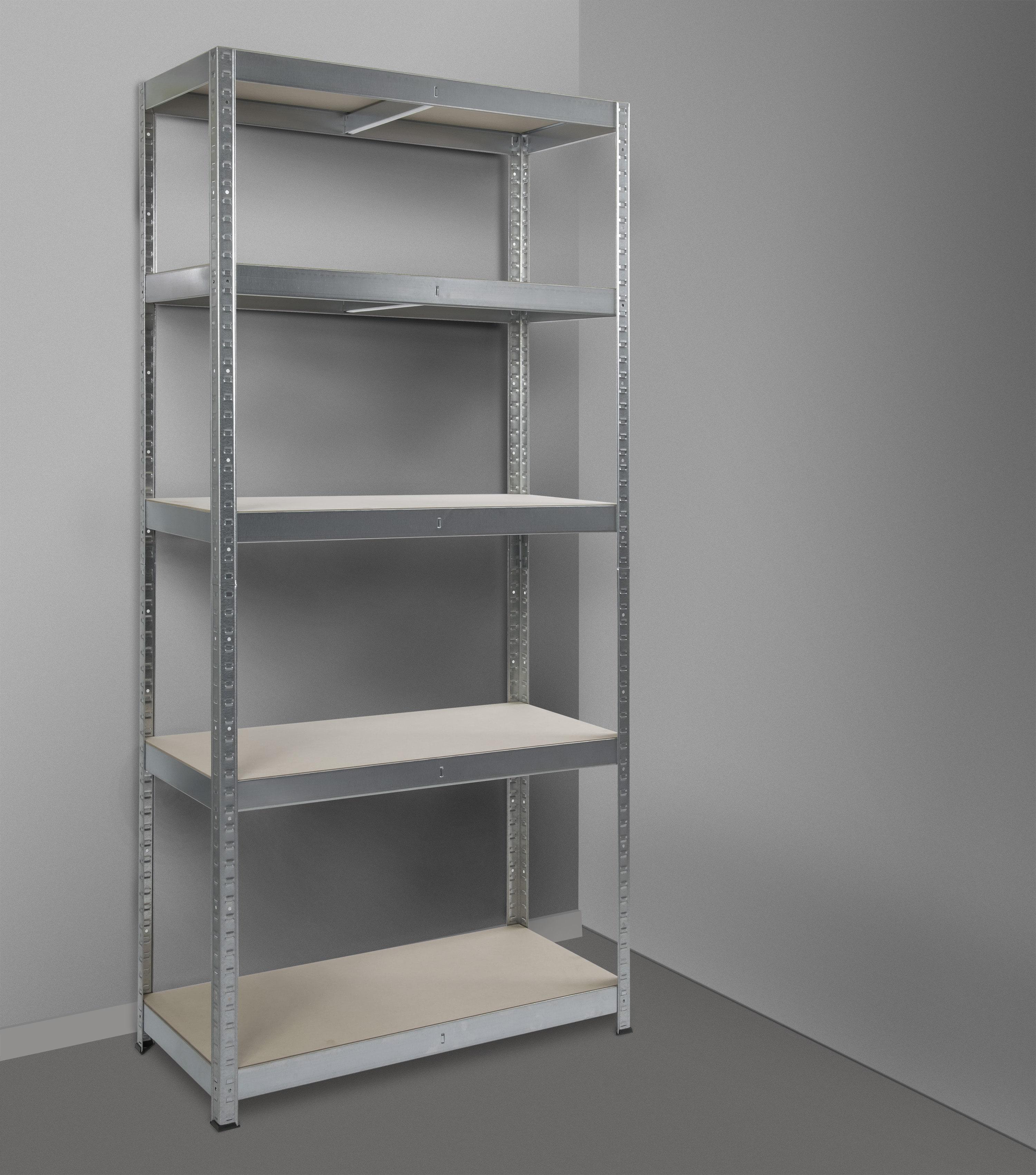 Стеллаж StahlPro Pure 1800x900x400 мм металлический оцинкованный 5 полок ХДФ - фото 3