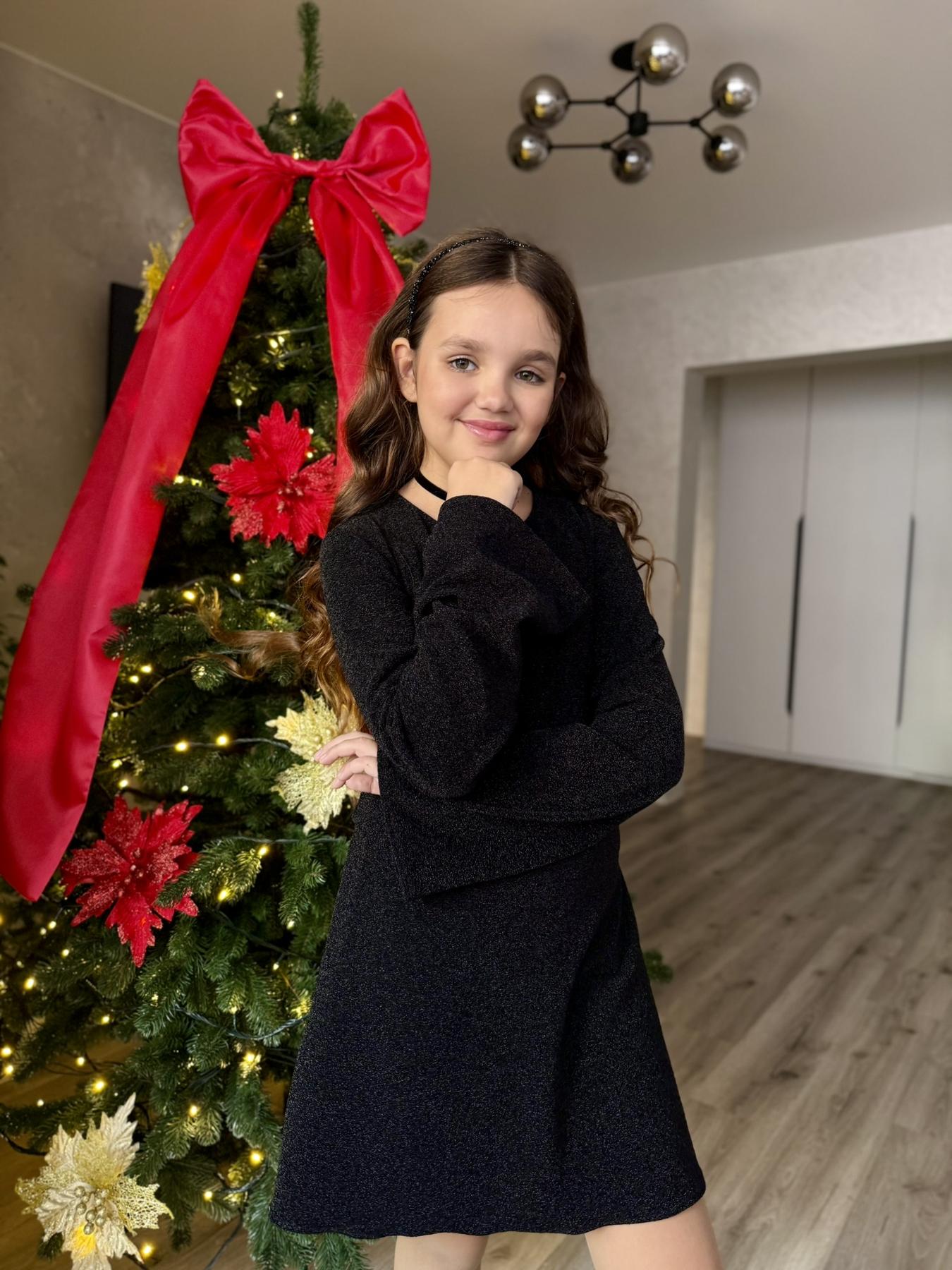 Сукня блискуча підліткова з люрексу IRmAS 1326 152 см Чорний