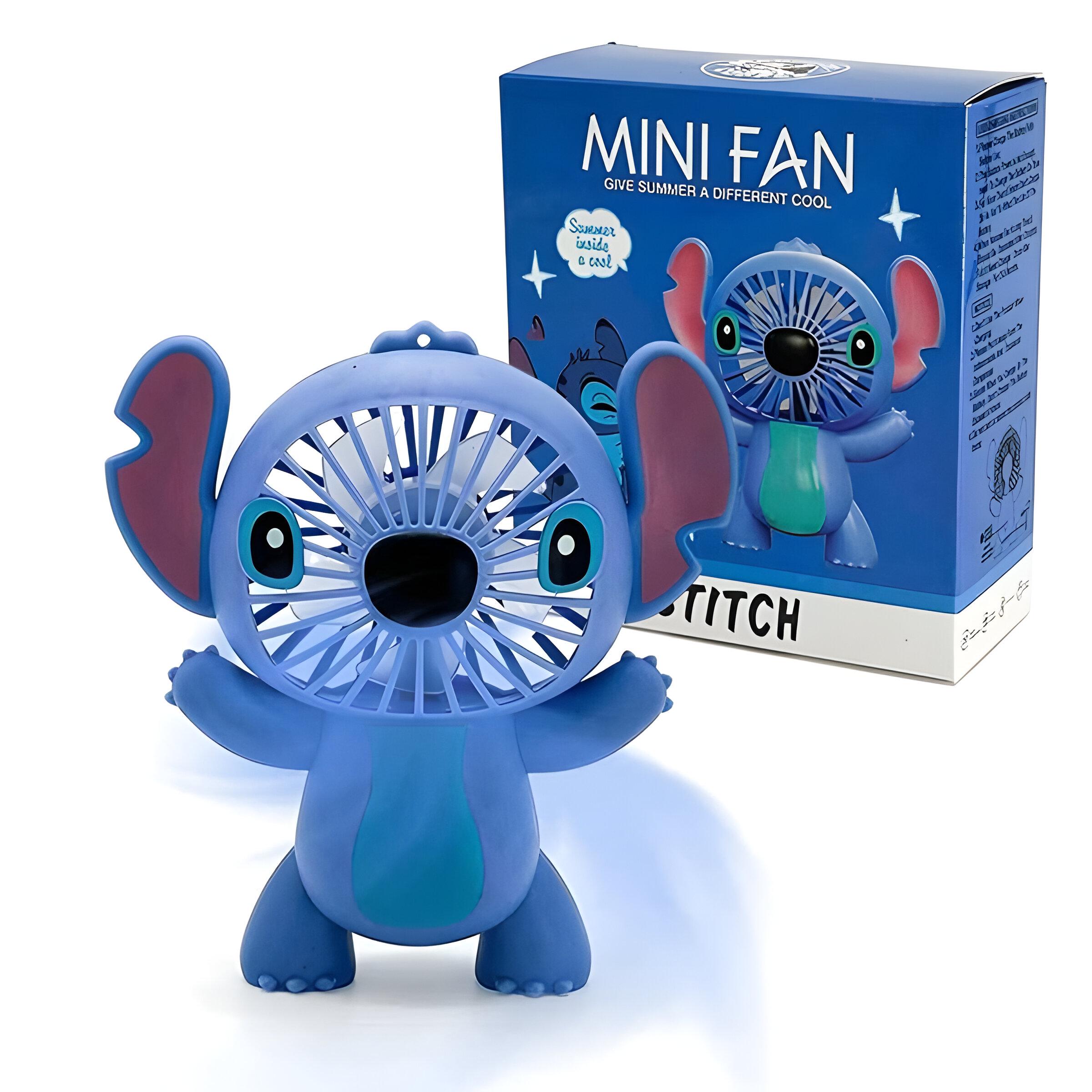 Вентилятор-USB детский портативный Стич Голубой (779-17)