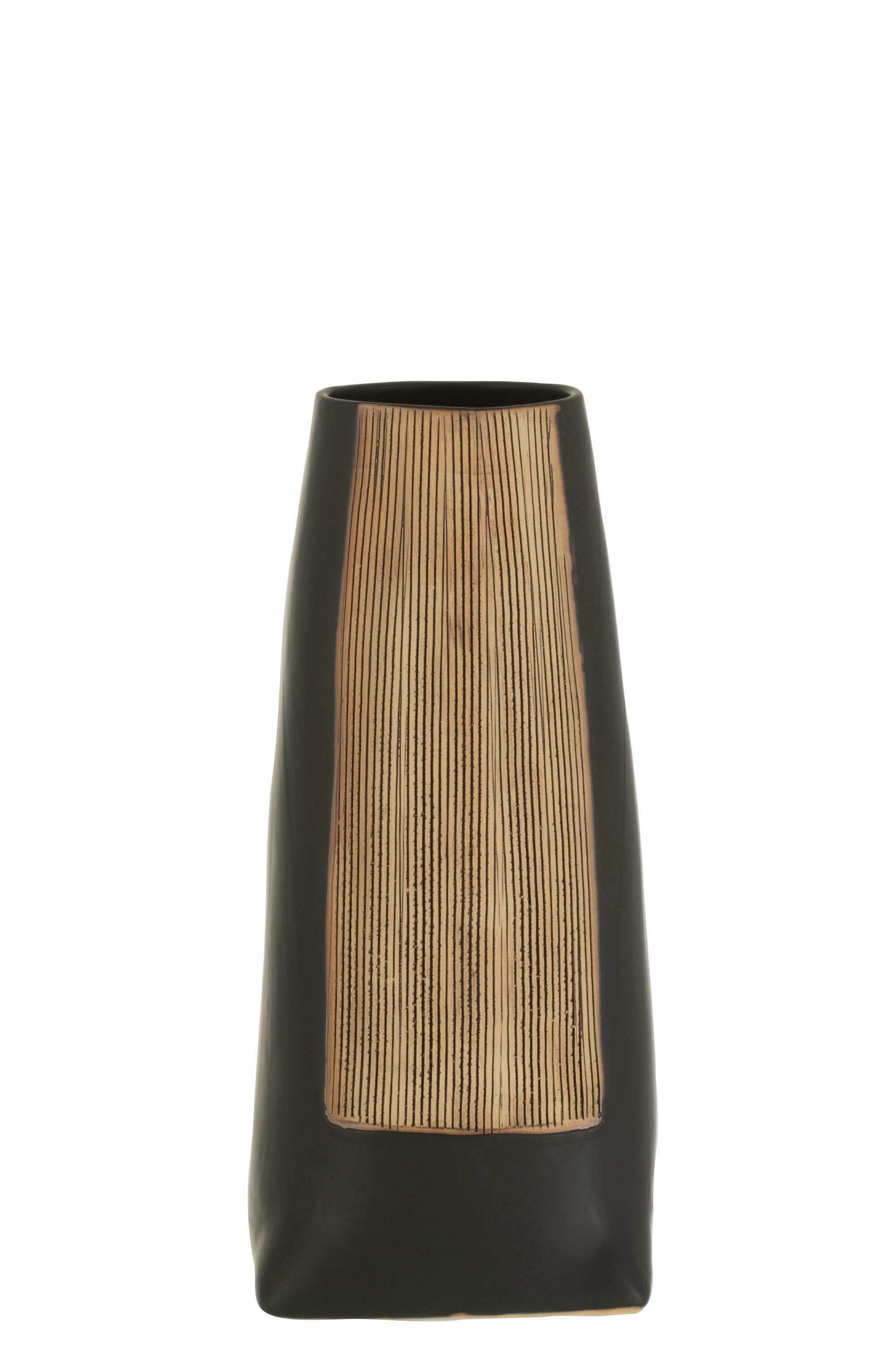 Ваза J-LINE керамическая 30 см Черный