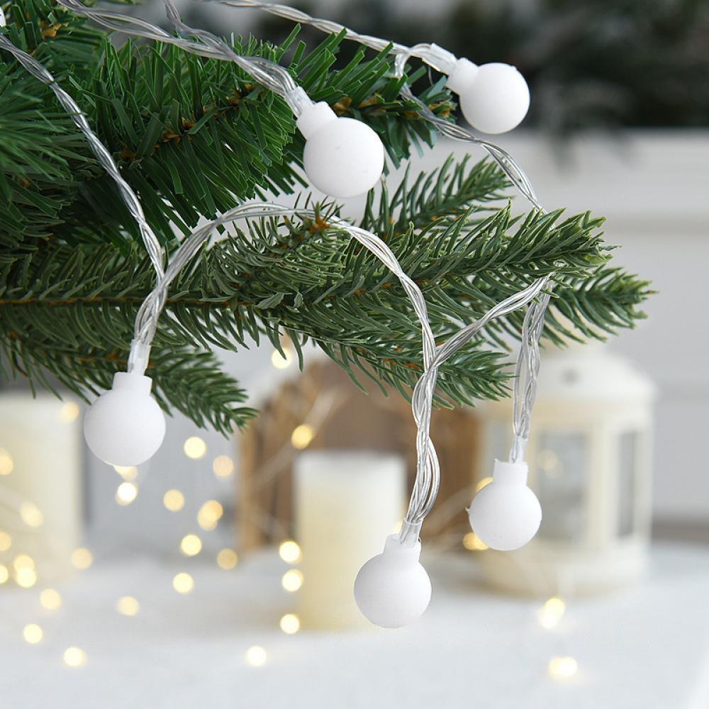 Гірлянда світлодіодна Кульки на ялинку 200 LED 10 мм 10 м білий провід Білий - фото 5 Гірлянда світлодіодна Кульки на ялинку 200 LED 10 мм 10 м білий провід Білий - фото 5