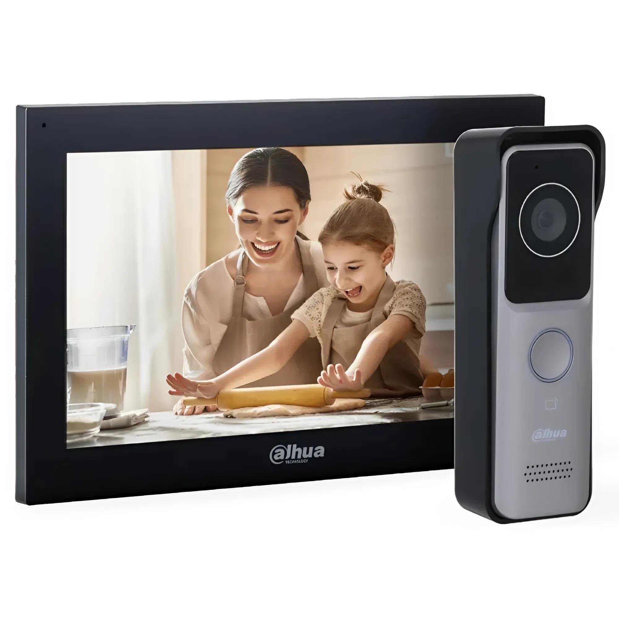 Комплект видеодомофона Dahua DHI-VTH5341G-W+ DHI-VTO2311R-WP с защитой IP65 Белый (26449905)