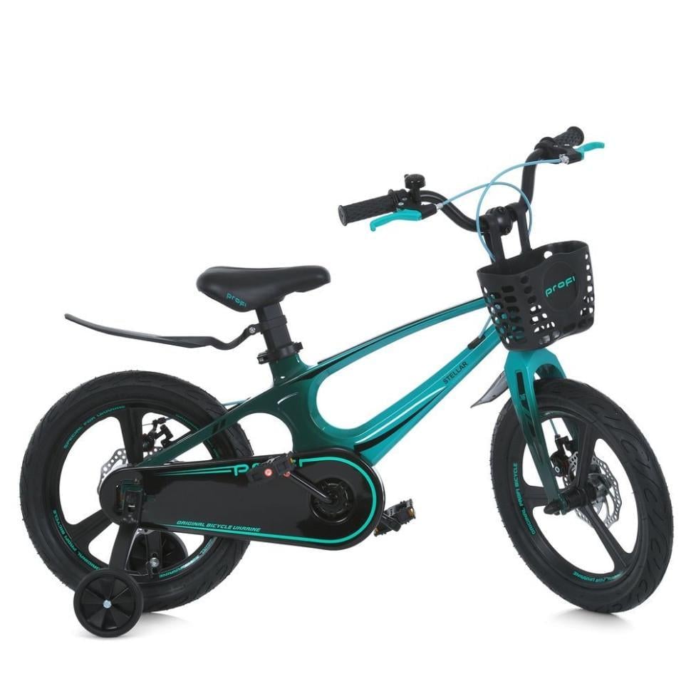 Велосипед дитячий PROF1 14" 1 передач/магнієва рама/підніжка/дзвінок Білий (DR-171-A-83)