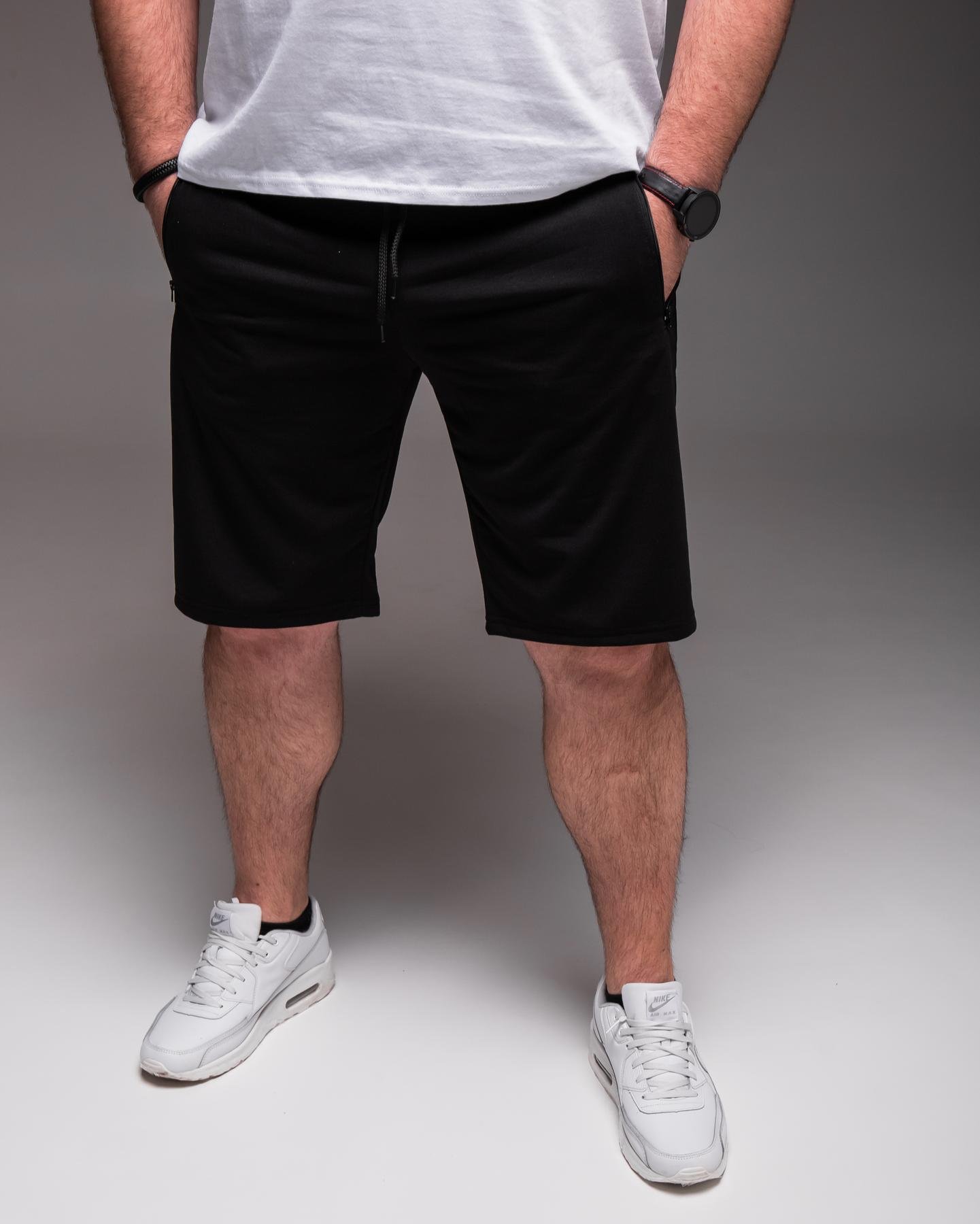 Шорты батал мужские летние трикотажные 6XL Черный (2243/3)