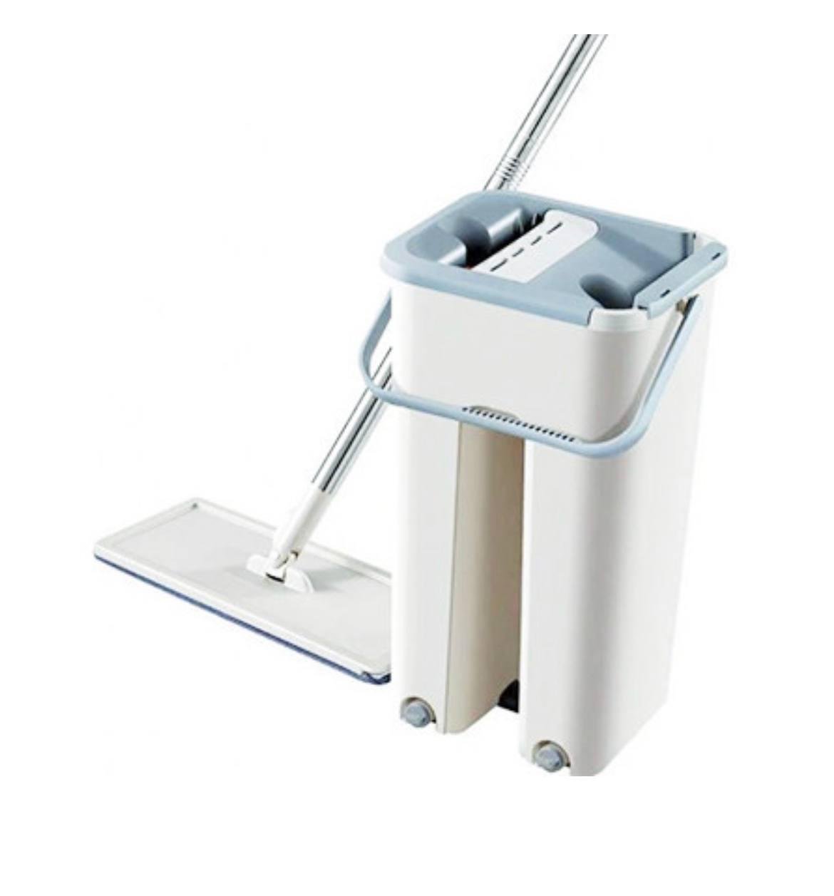 Швабра з відром і самовіджимом Scratch Cleaning Mop для прибирання та миття підлоги зі складною ручкою Бежевий