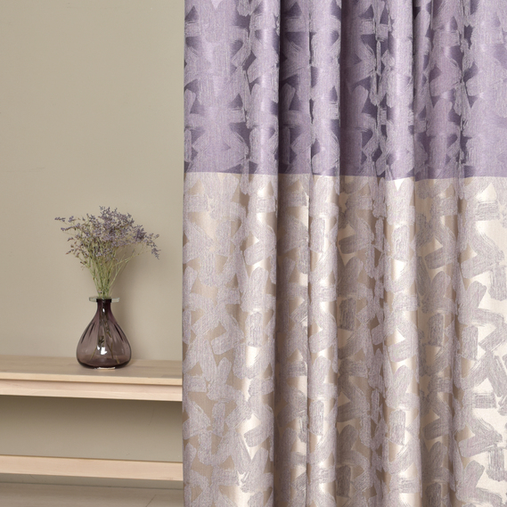 Ткань портьерная жаккардовая IDEIA Чикаго полоса V-1392 2,9 м Сиреневый (2200004147611)