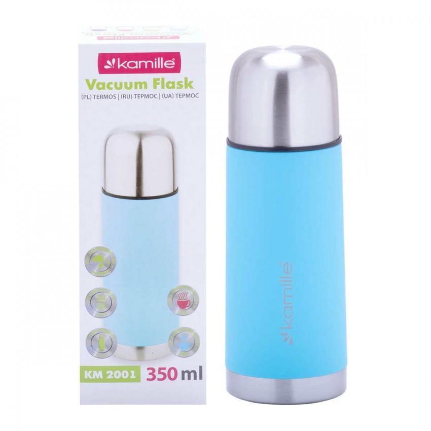 Термос Kamille КМ-2001 из нержавеющей стали 300 мл Голубой (1103376078)