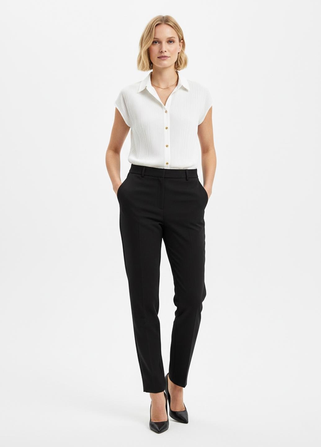 Блуза летняя плиссированная р. 44 Белый (TR-112-44)