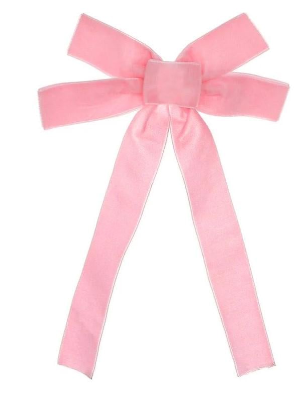 Набір оксамитових бантів 15х24 см 3 шт. Рожевий
