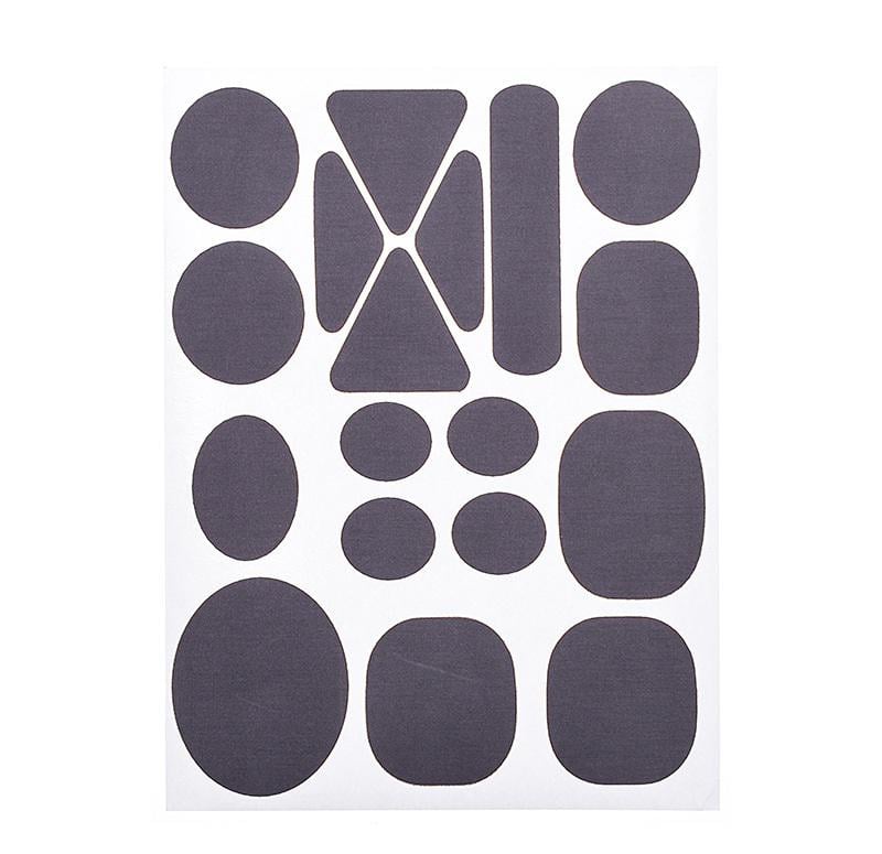 Заплатки для одежды самоклеящиеся 18 наклеек 20х15 см Серый (R9603)
