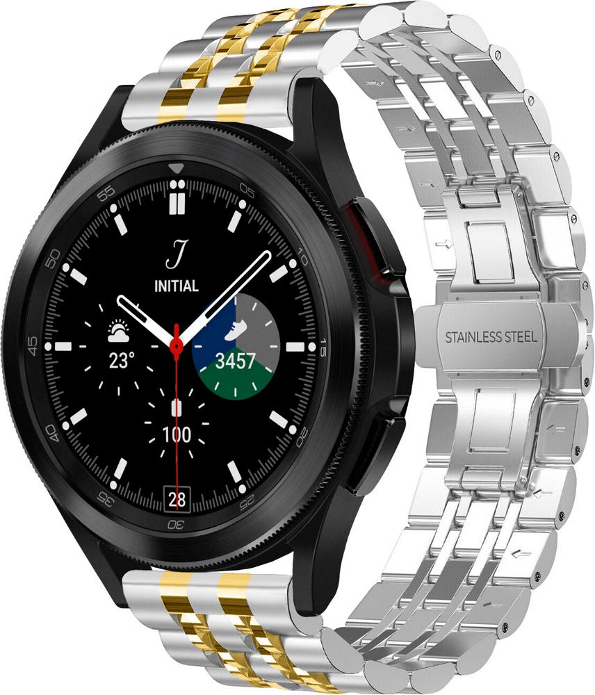 Браслет металлический Spinye Line для Galaxy Watch 4 Classic 46 мм Silver Gold (29025-67) Браслет металлический Spinye Line для Galaxy Watch 4 Classic 46 мм Silver Gold (29025-67)