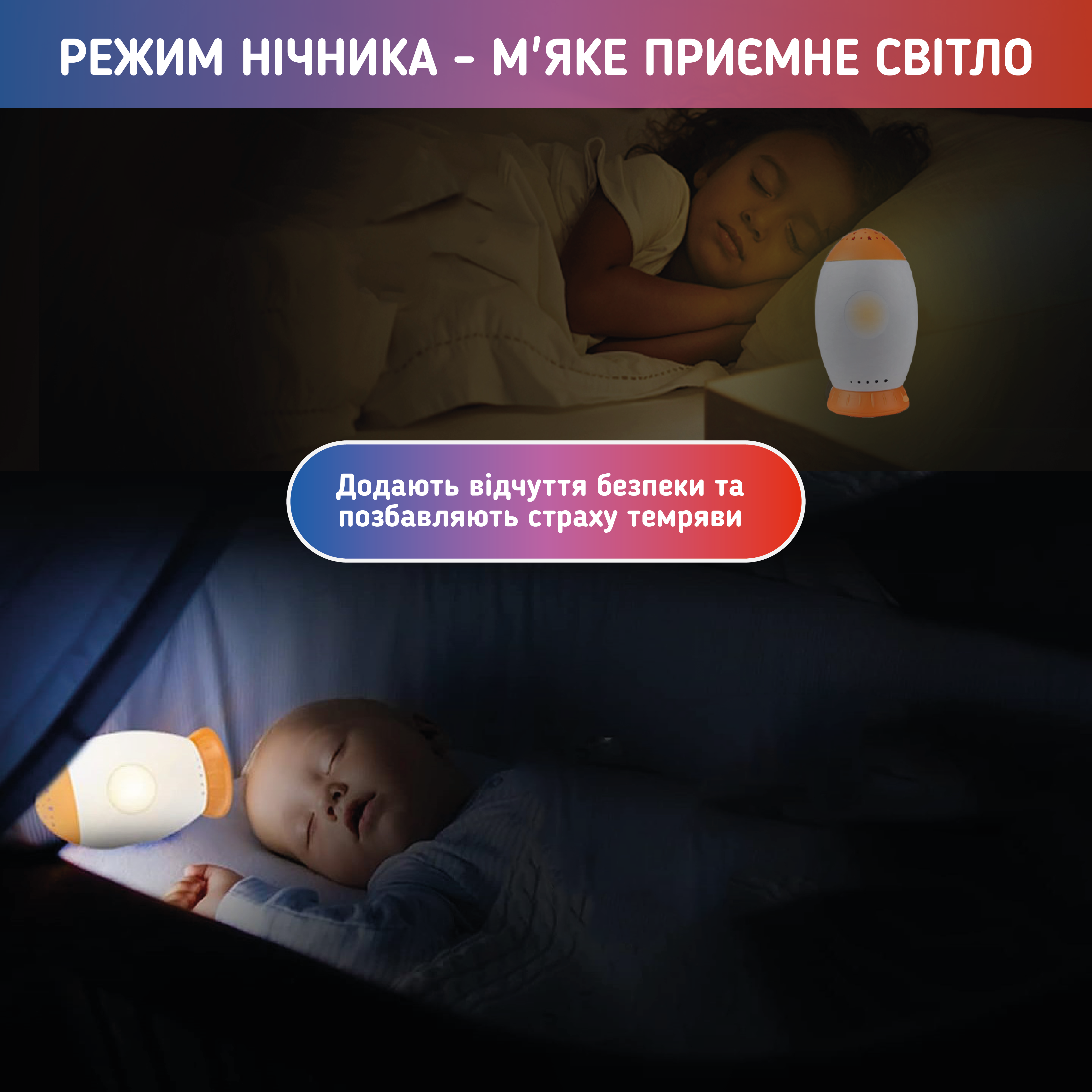 Генератор белого шума для ребенка Ракета с мелодиями и проектором звездного неба (К01-A1) - фото 8