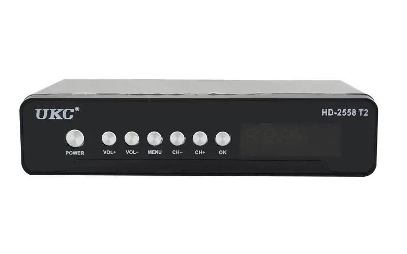 Тюнер цифровий UKC HD-2558 T2 з підтримкою Wi-Fi адаптера Black (4851)