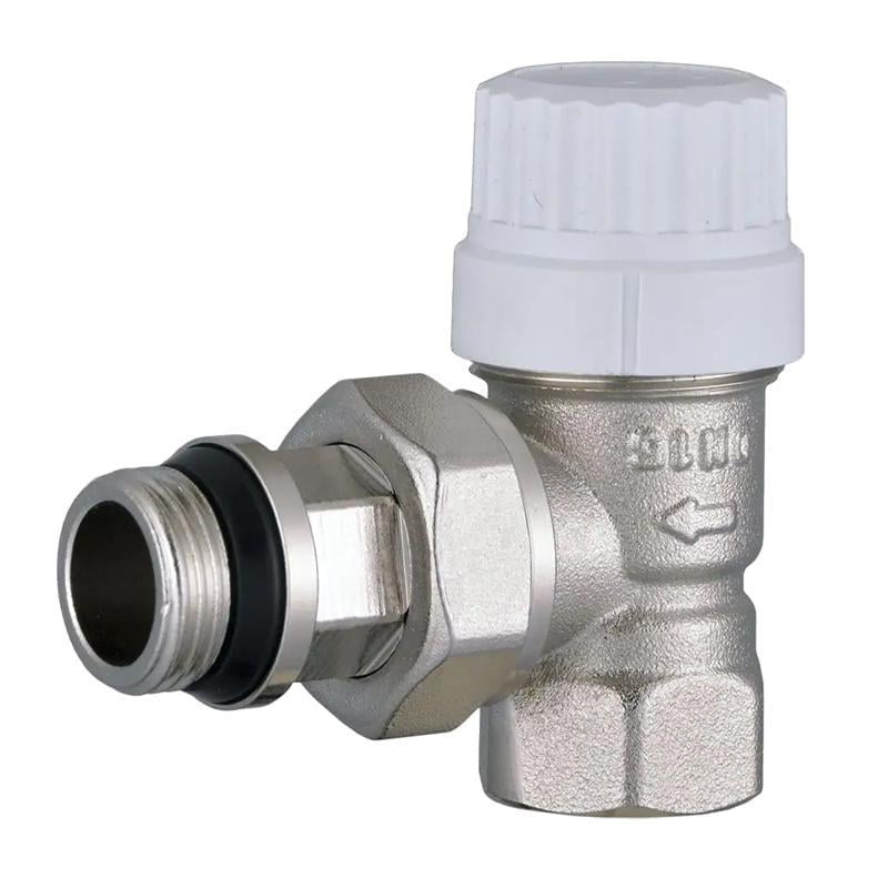 Кран для радиатора угловой Gross под термоголовку 50401 1/2" (20456)