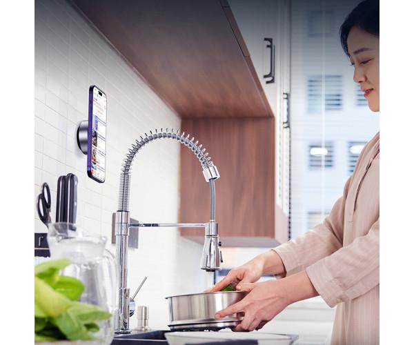 Тримач вакуумний автоматичний X8Q для авто та побуту з магнітним кріпленням та бездротовою зарядкою для смартфона Silver - фото 2 Тримач вакуумний автоматичний X8Q для авто та побуту з магнітним кріпленням та бездротовою зарядкою для смартфона Silver - фото 2