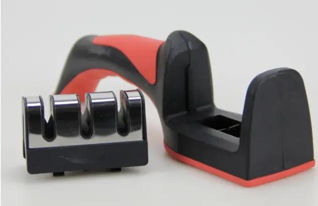 Точилка для ножей Knife Sharpener кухонная на три уровня заточки угол 20° с ручкой (7250ac58) - фото 7