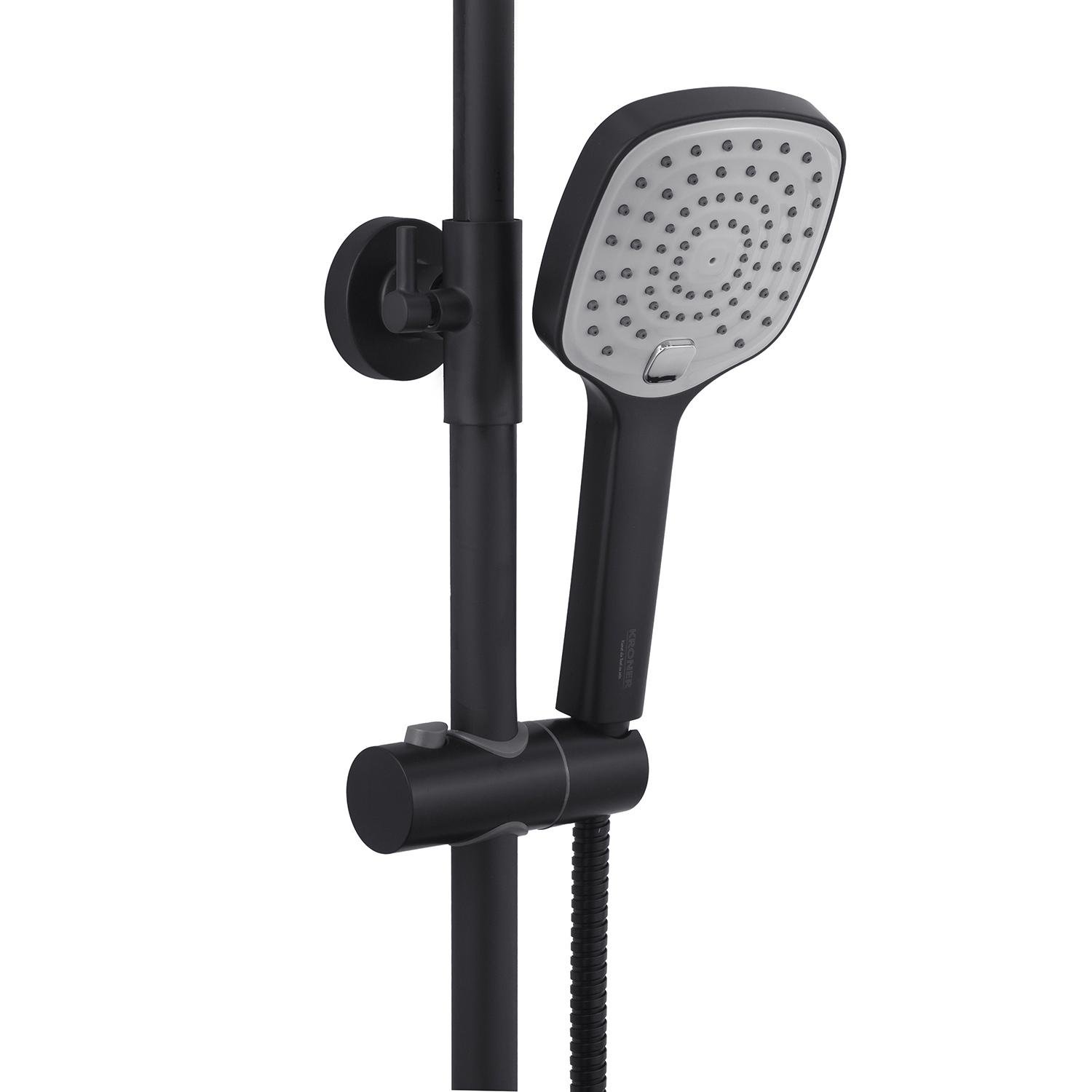 Душевая система со смесителем Kroner KRP Armada-SCH067 CV031704 Черный (215912) - фото 7