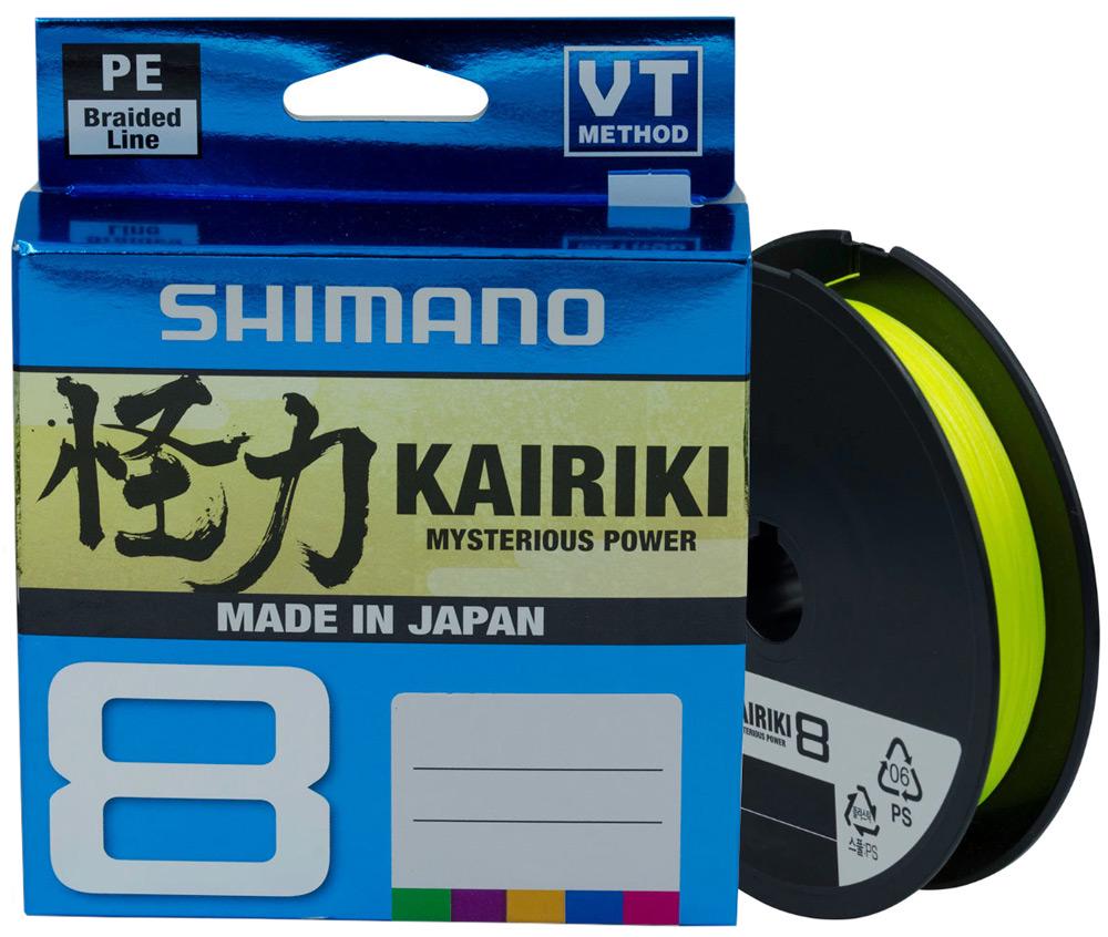 Шнур Shimano Kairiki 8 PE 150 м 0,19 мм 12 кг 26lb Yellow