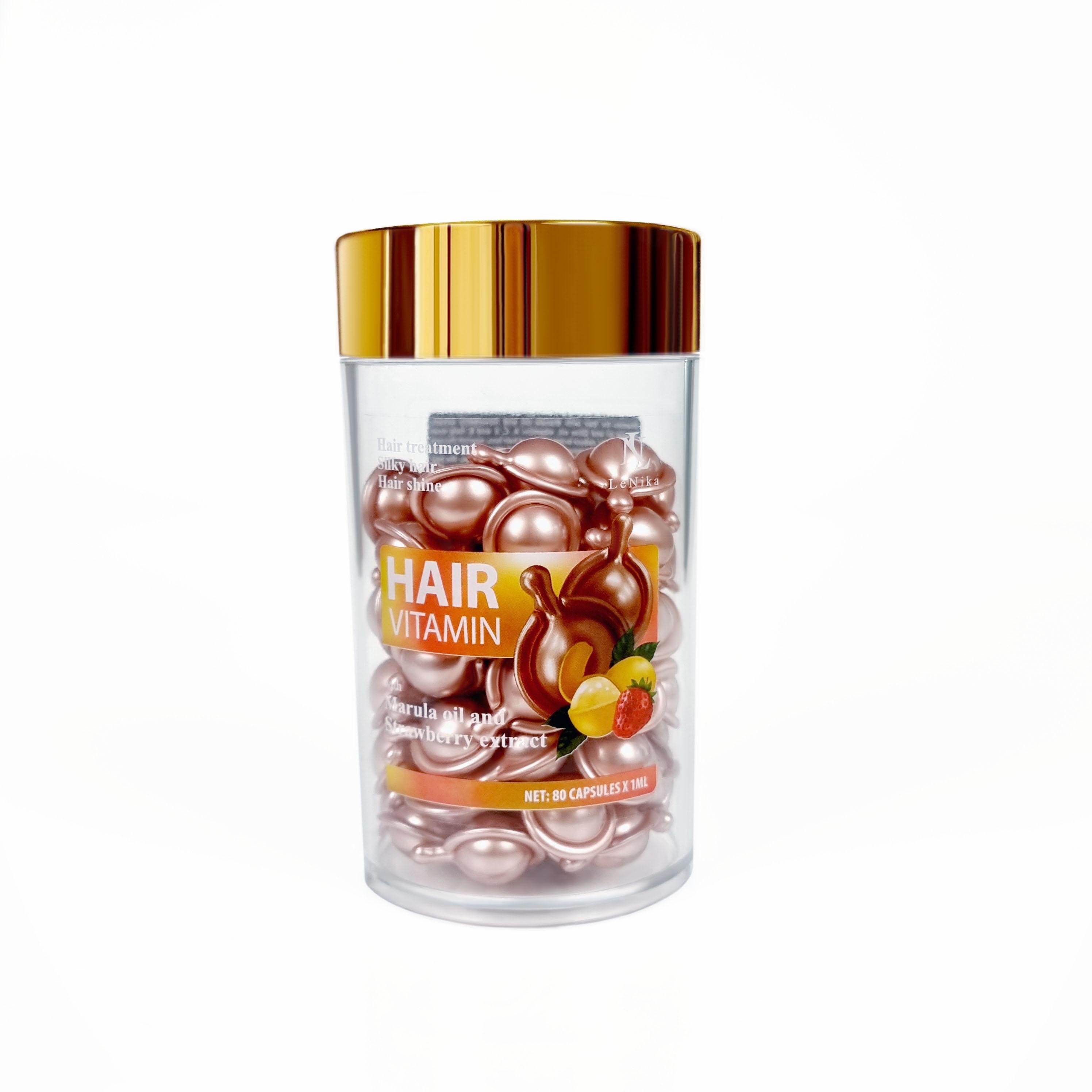 Витамины для волос LeNika с маслом марулы и экстрактом клубники 40 капсул