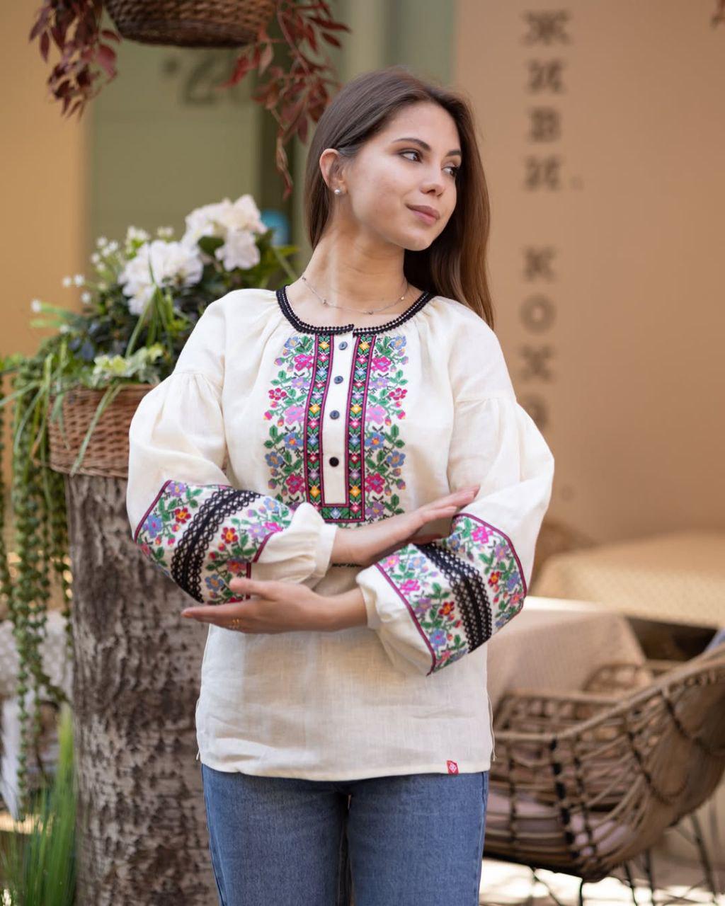 Вишиванка чоловіча р. 60 Вершковий (585) - фото 2 Вишиванка чоловіча р. 60 Вершковий (585) - фото 2