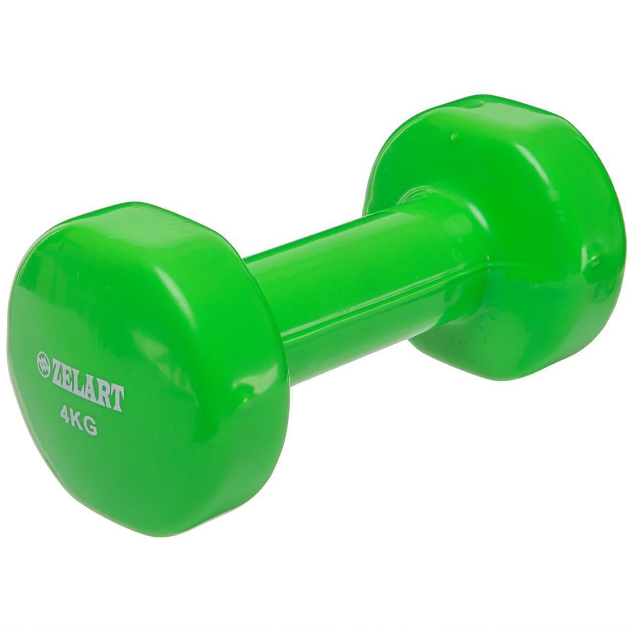 Гантели для фитнеса с виниловым покрытием Zelart Beauty TA-5225-4 2 шт. 4 кг