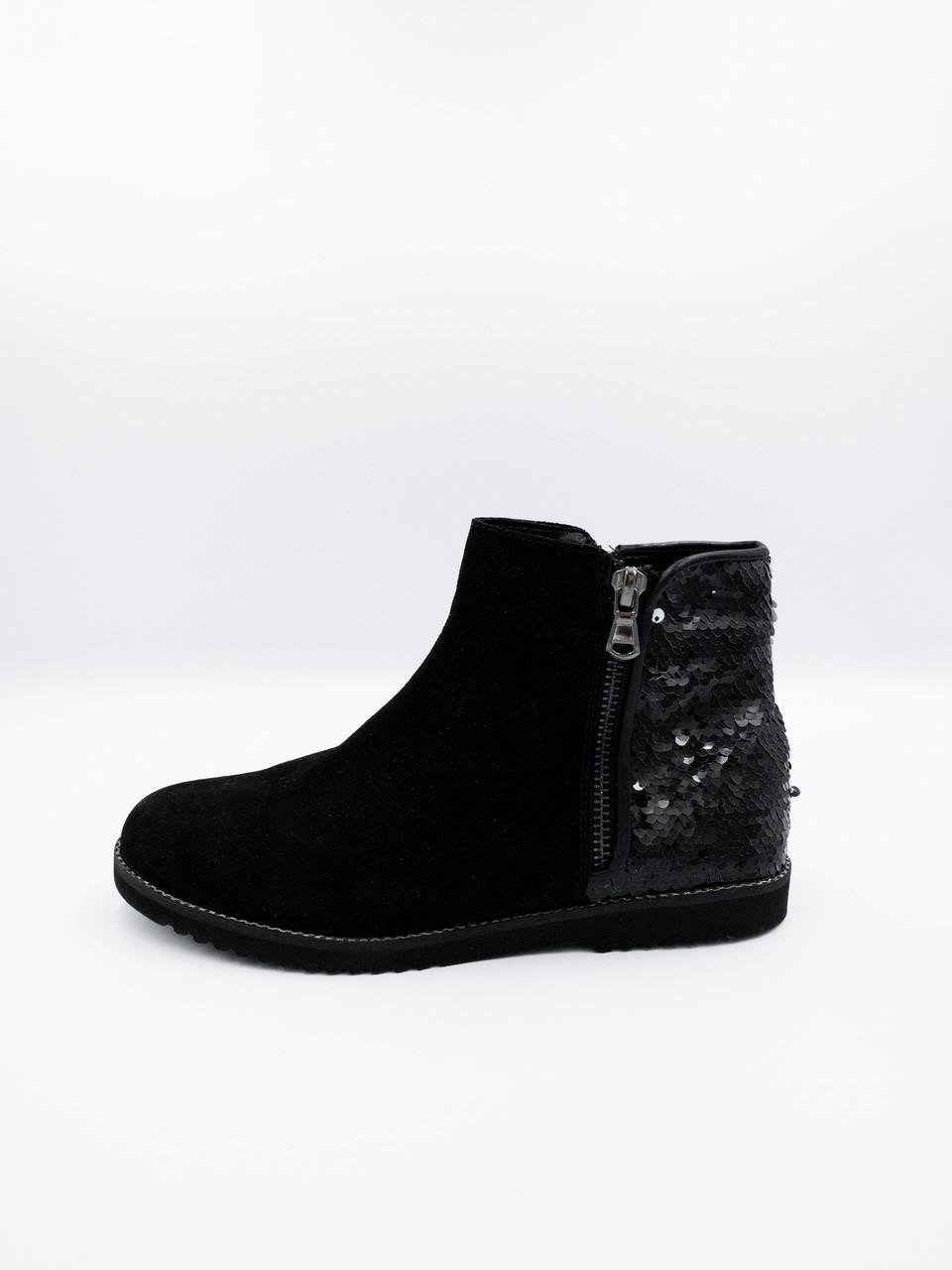 Ботинки кожаные демисезонные женские Bistfor с пайетками р. 36 (87024/46/796) - фото 2 Ботинки кожаные демисезонные женские Bistfor с пайетками р. 36 (87024/46/796) - фото 2