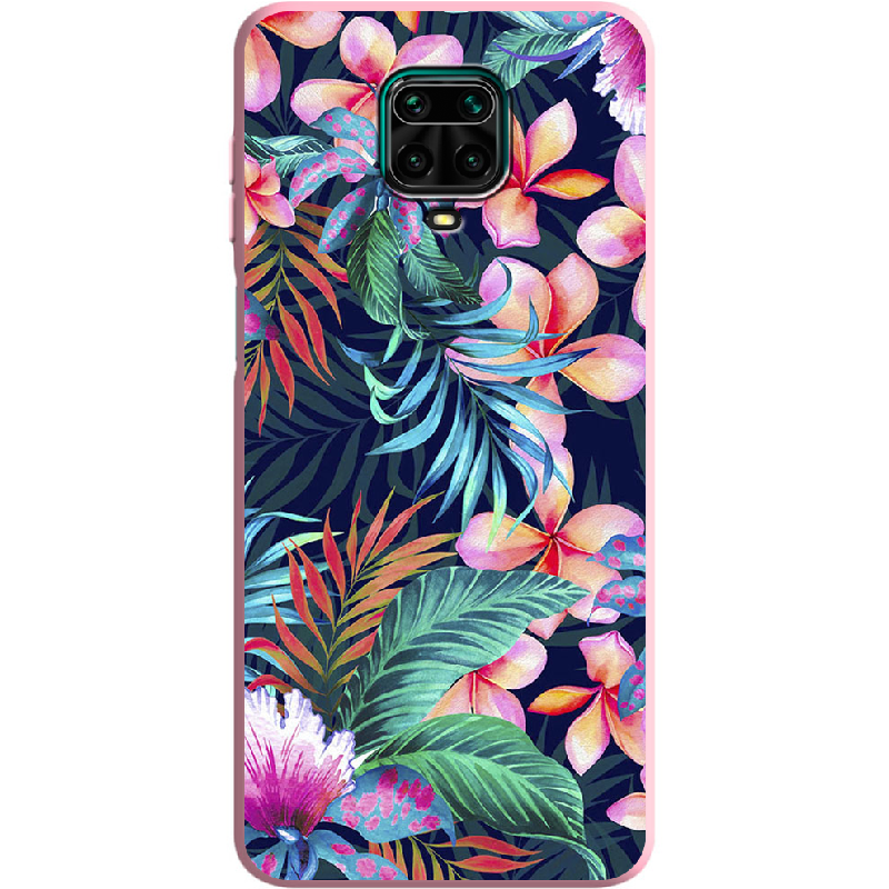 Чехол Boxface Xiaomi Redmi Note 9S flowers in the tropics Розовый силикон (39475-up1971-39916)