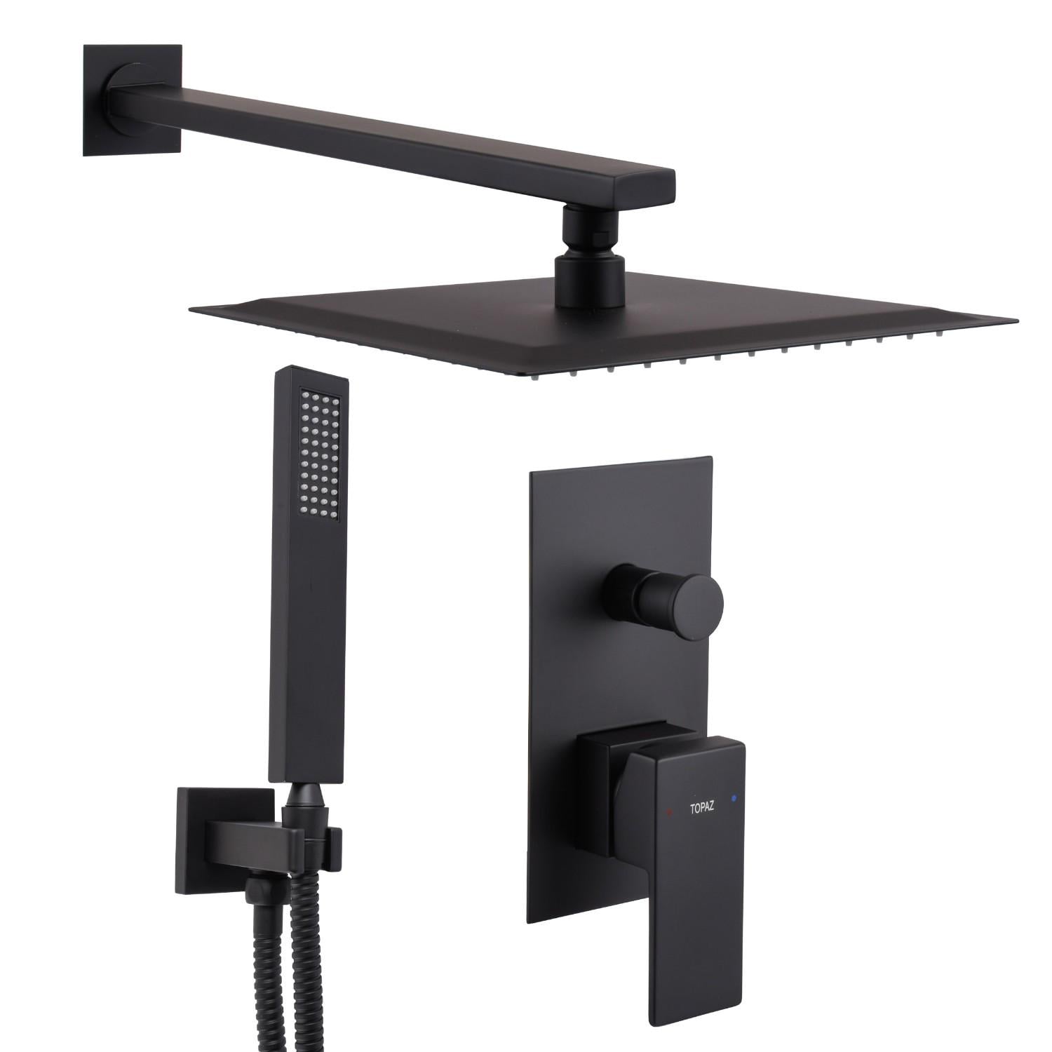 Душевая система TOPAZ Odiss скрытого монтажа латунь Черный матовый (TO-18205-H66-BL)