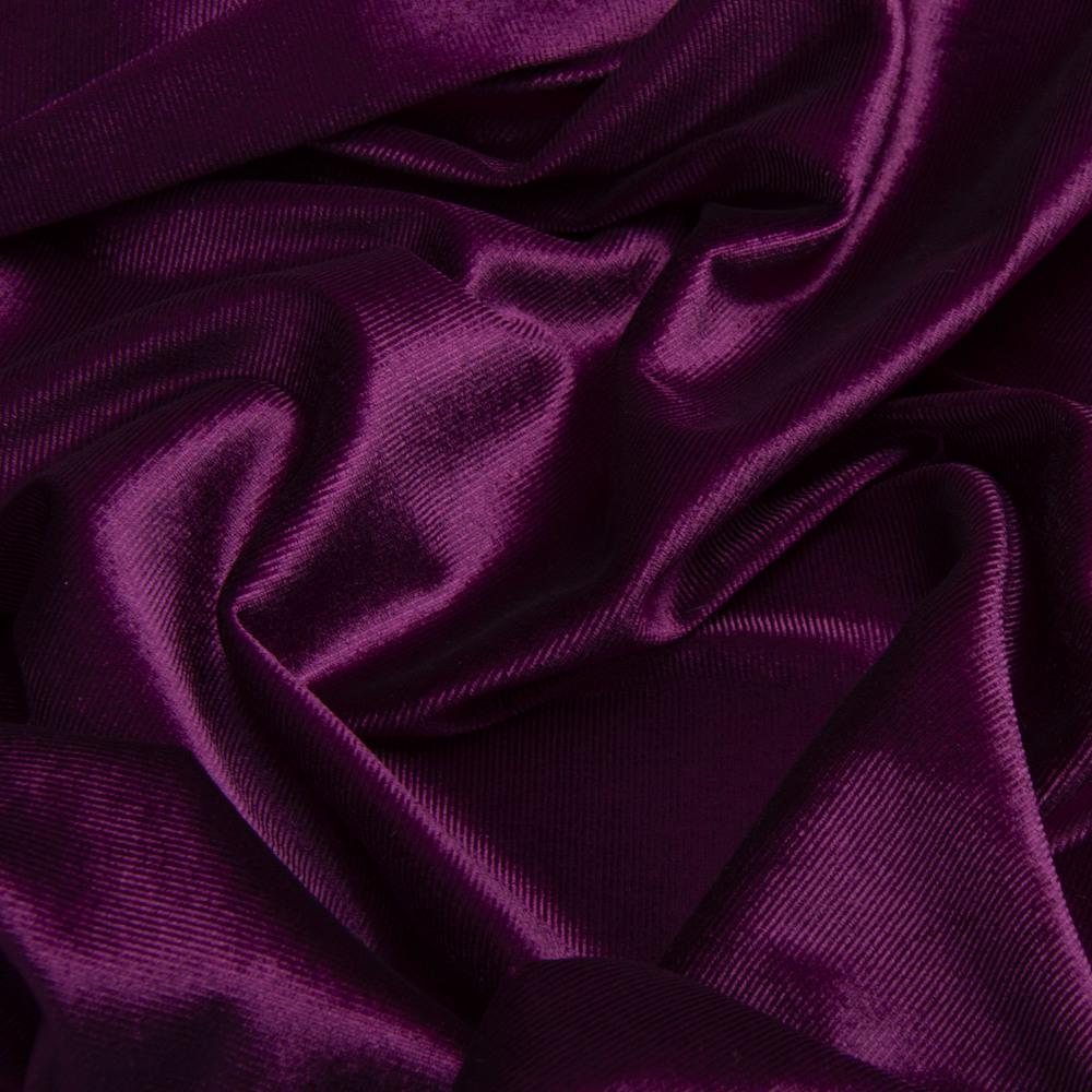 Ткань велюр однотонный Бургунди (20154)