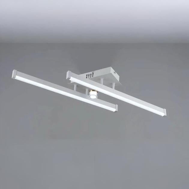 Люстра стельова світлодіодна Sirius B 22W YH1310/2+1 WT+GD у стилі модерн 3000K/6500K IP20 Білий/Золотий (00000139135)