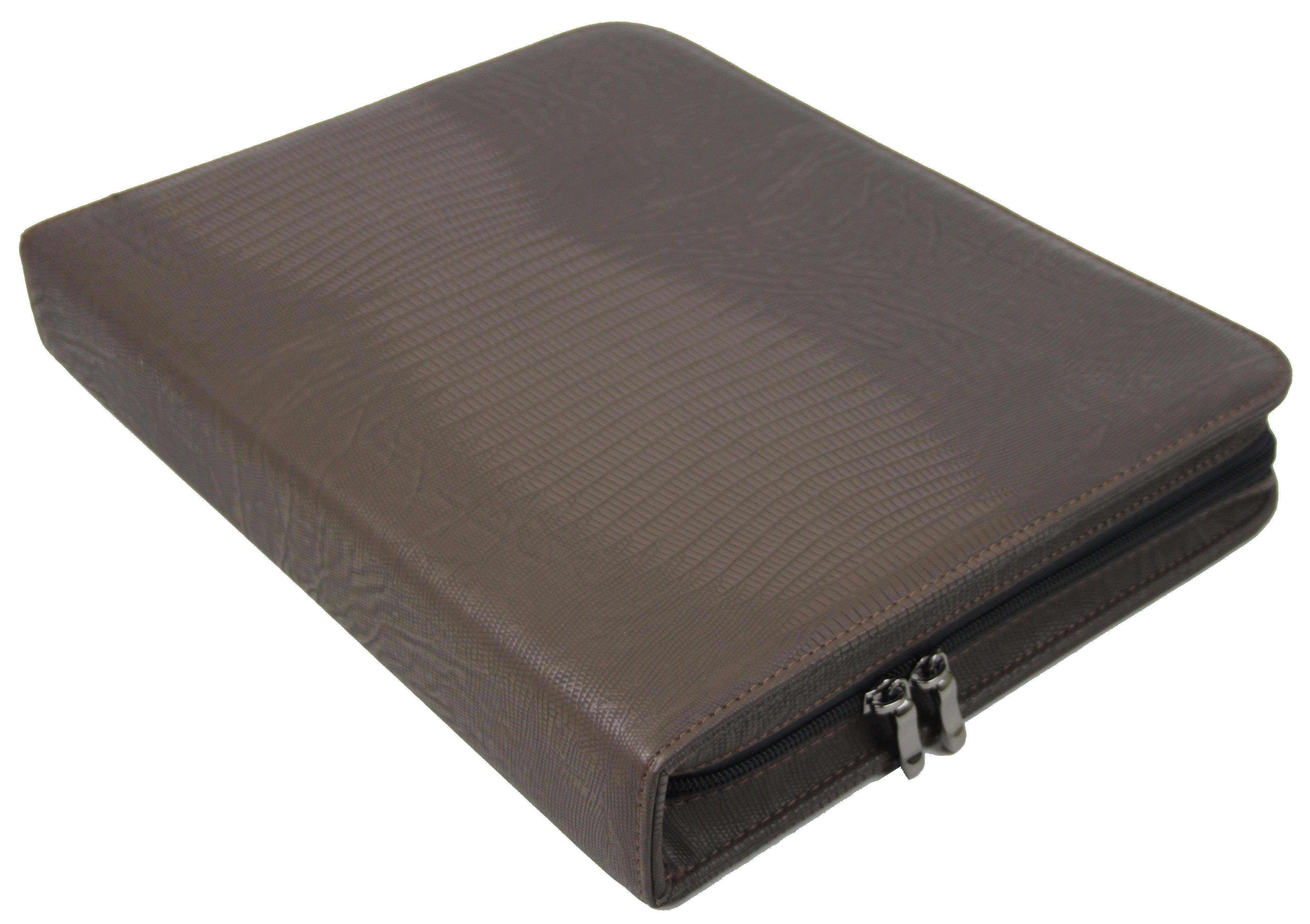 Папка деловая Portfolio из искусственной кожи под крокодила Коричневый (Portbw03 snake brown)
