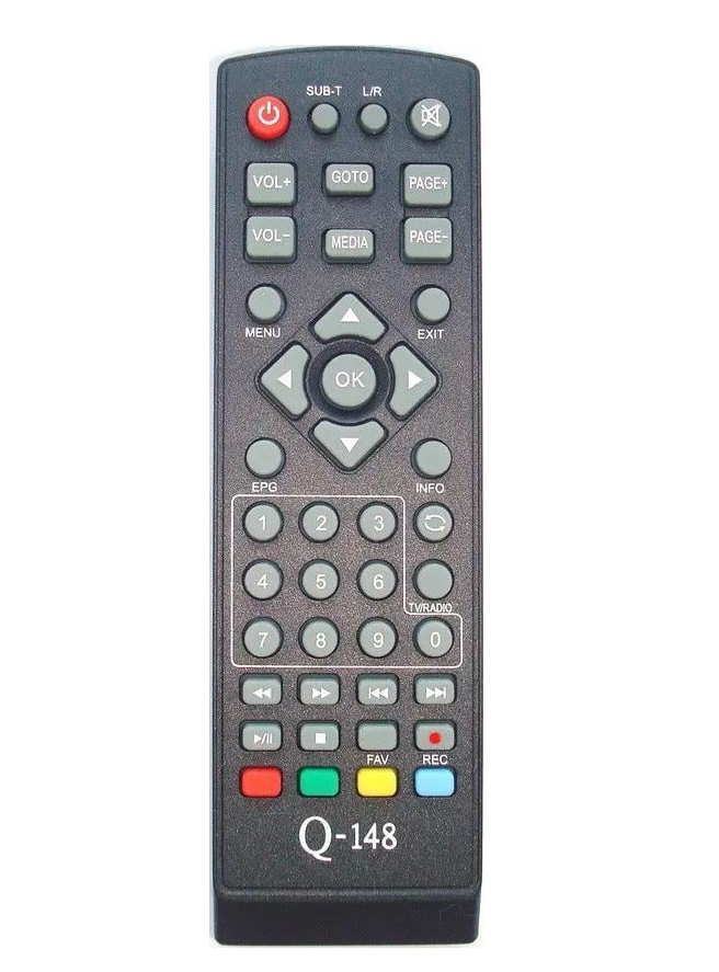 Пульт универсальный для цифровых эфирных DVB-T2 ресиверов Q-Sat./Q-125/Q-148/Q-149/Q-150 (27712467)