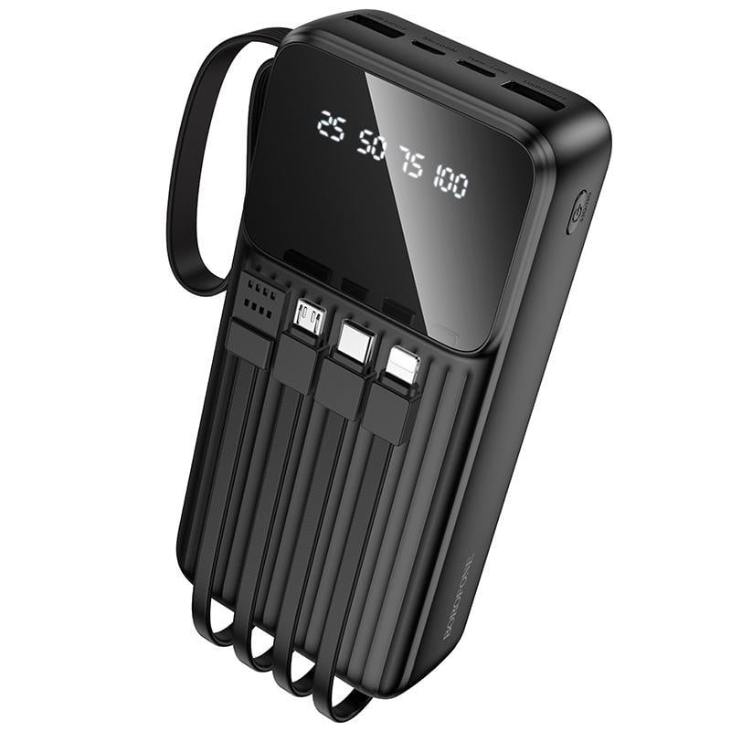 Внешний аккумулятор Borofone BJ76A Smart with 4 cables 20000 mAh Black (34480735)