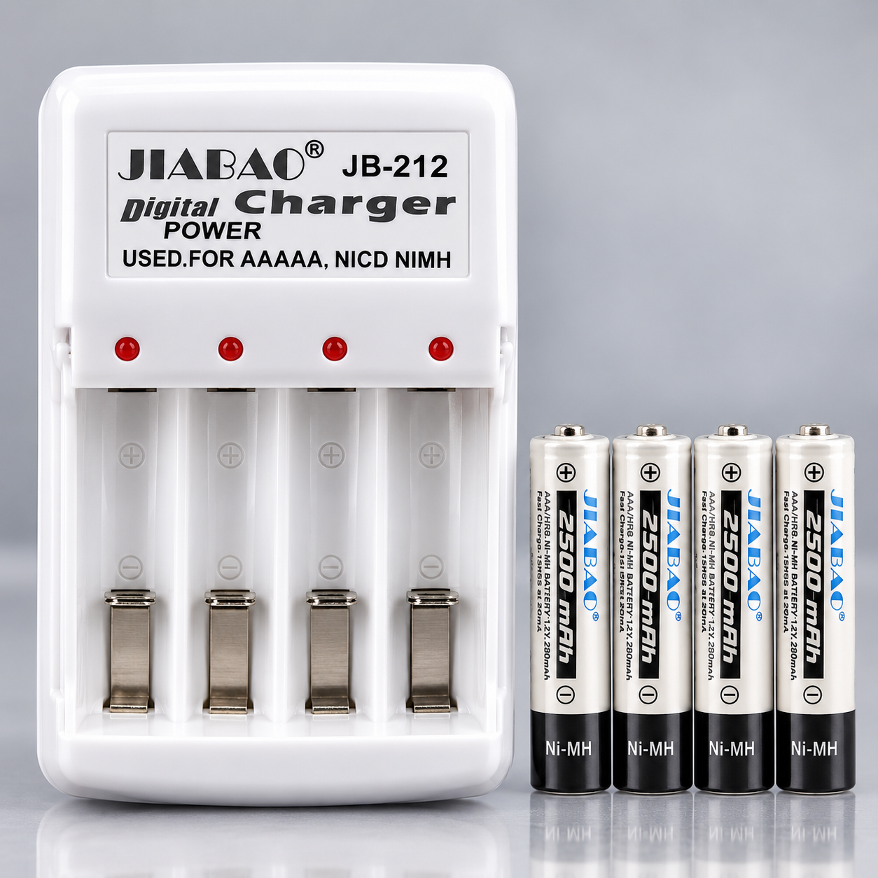 Зарядное устройство для Jiabao JB-212 для AA/AAA + 4 аккумулятора AAA 2500 mAh